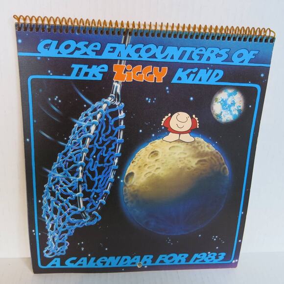 Ziggy 1983 Wall Calendar Close Encounters No Writing American Greetings Vintage - Picture 1 of 12